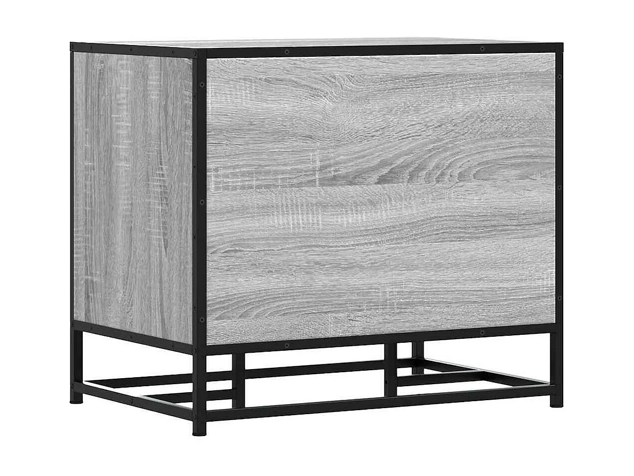 Banc à chaussures sonoma gris bois d'ingénierie et métal