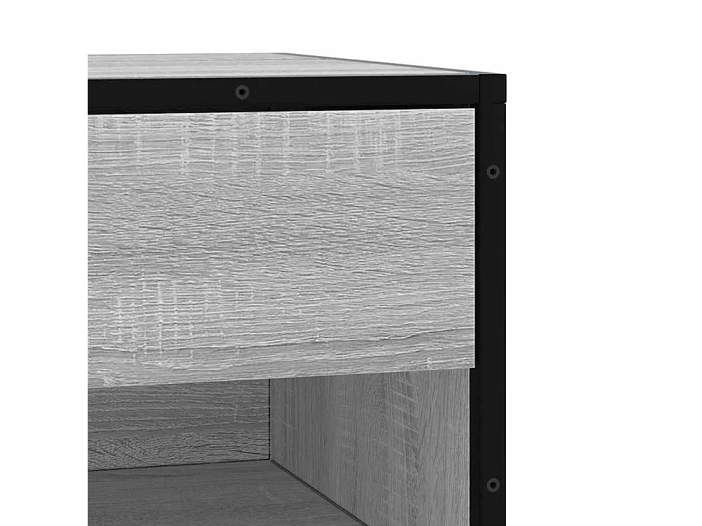 Banc à chaussures sonoma gris bois d'ingénierie et métal