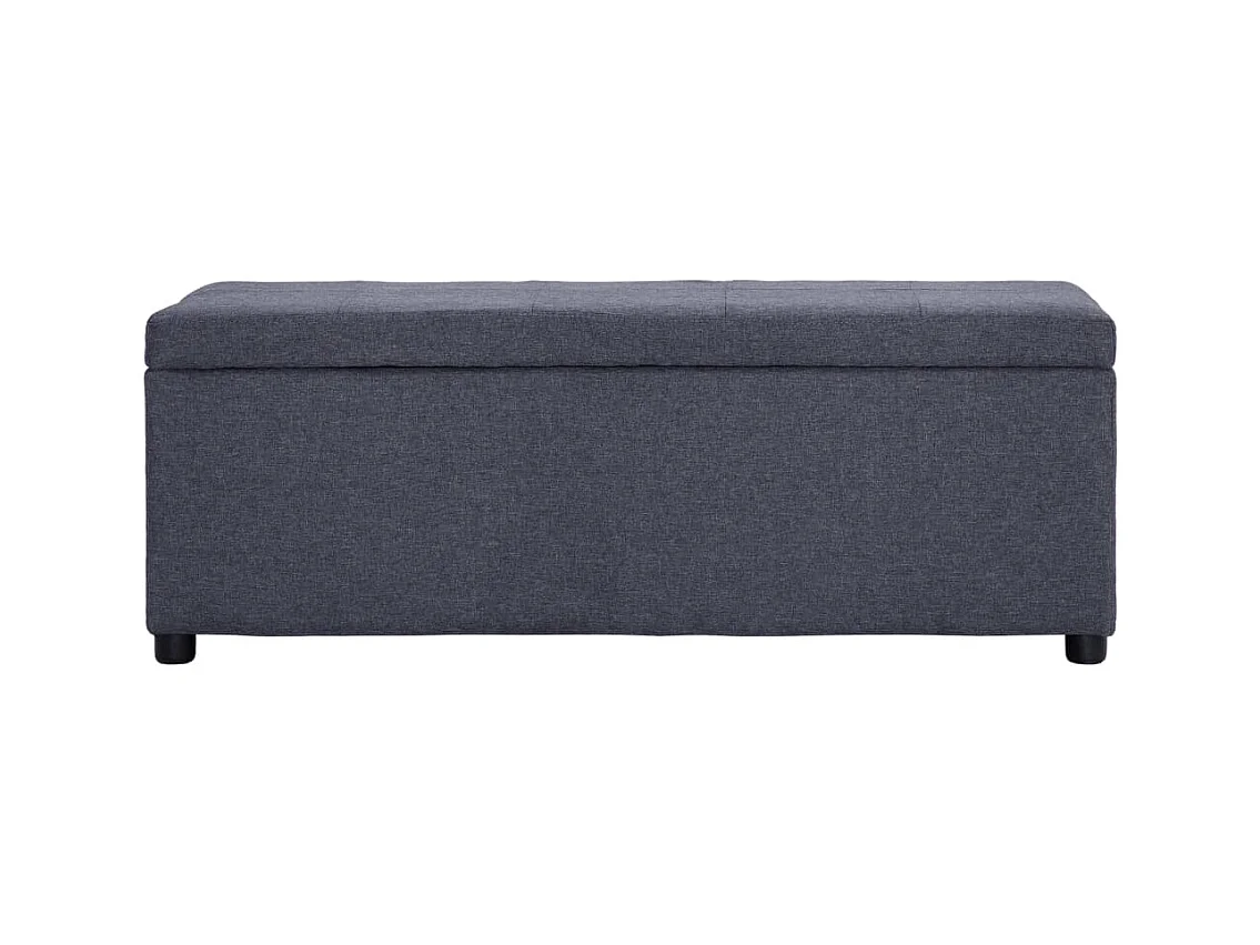 Bank mit Staufach 116 cm Dunkelgrau Polyester