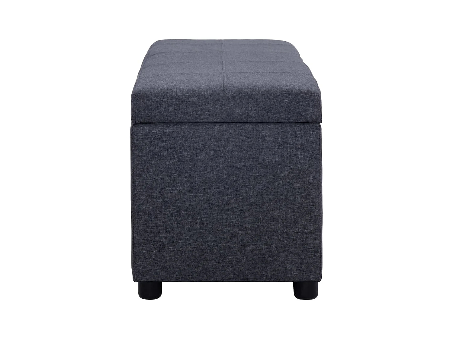 Bank mit Staufach 116 cm Dunkelgrau Polyester