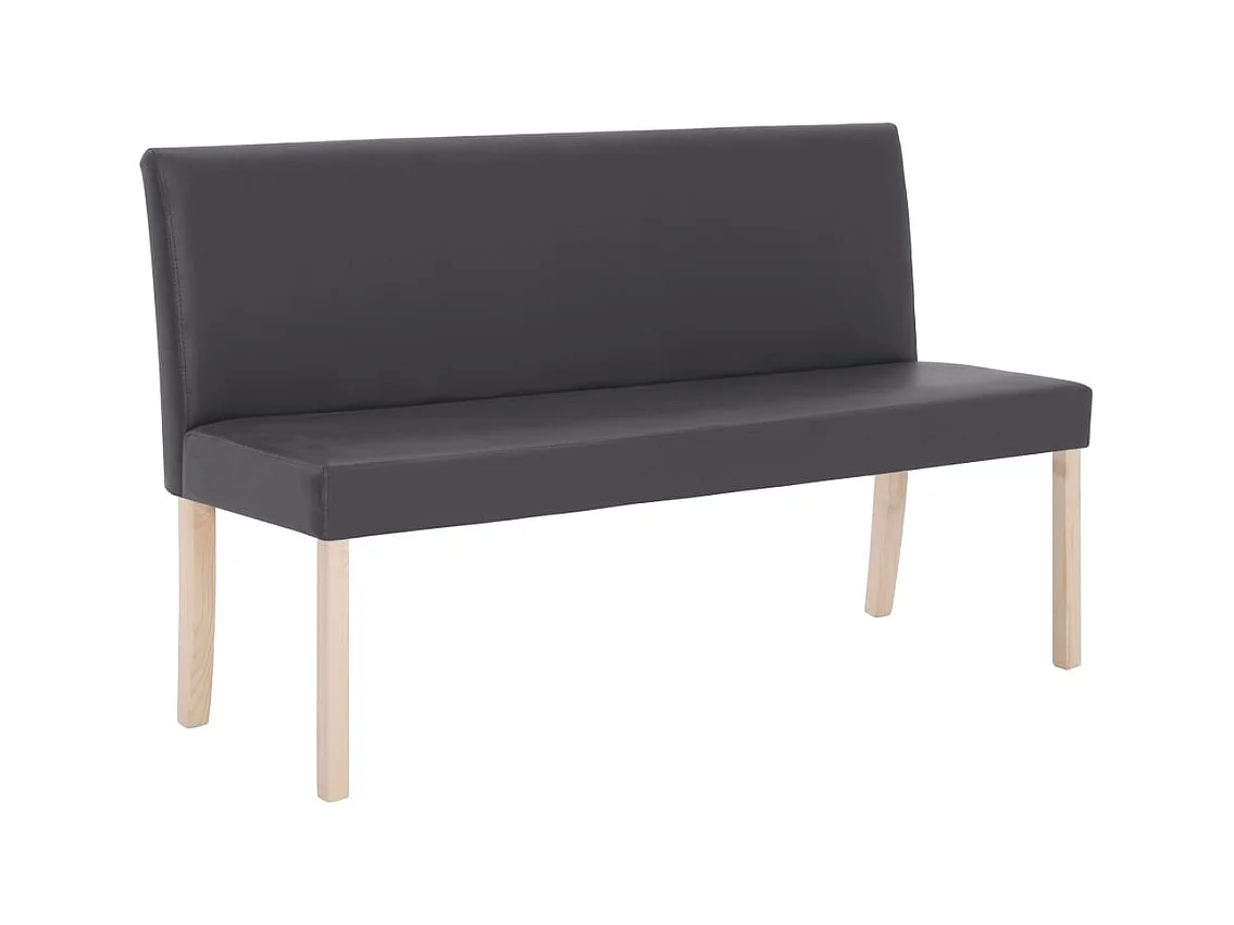 Panca 139,5 cm in similpelle grigia