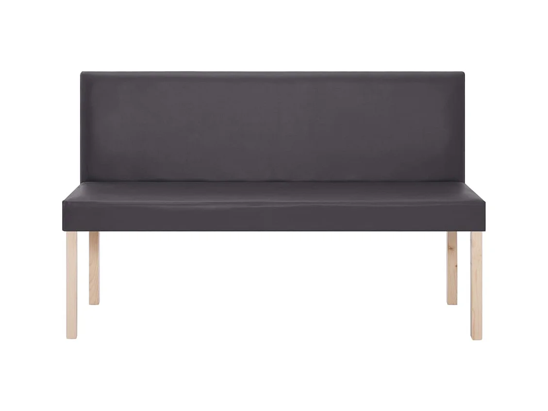 Panca 139,5 cm in similpelle grigia