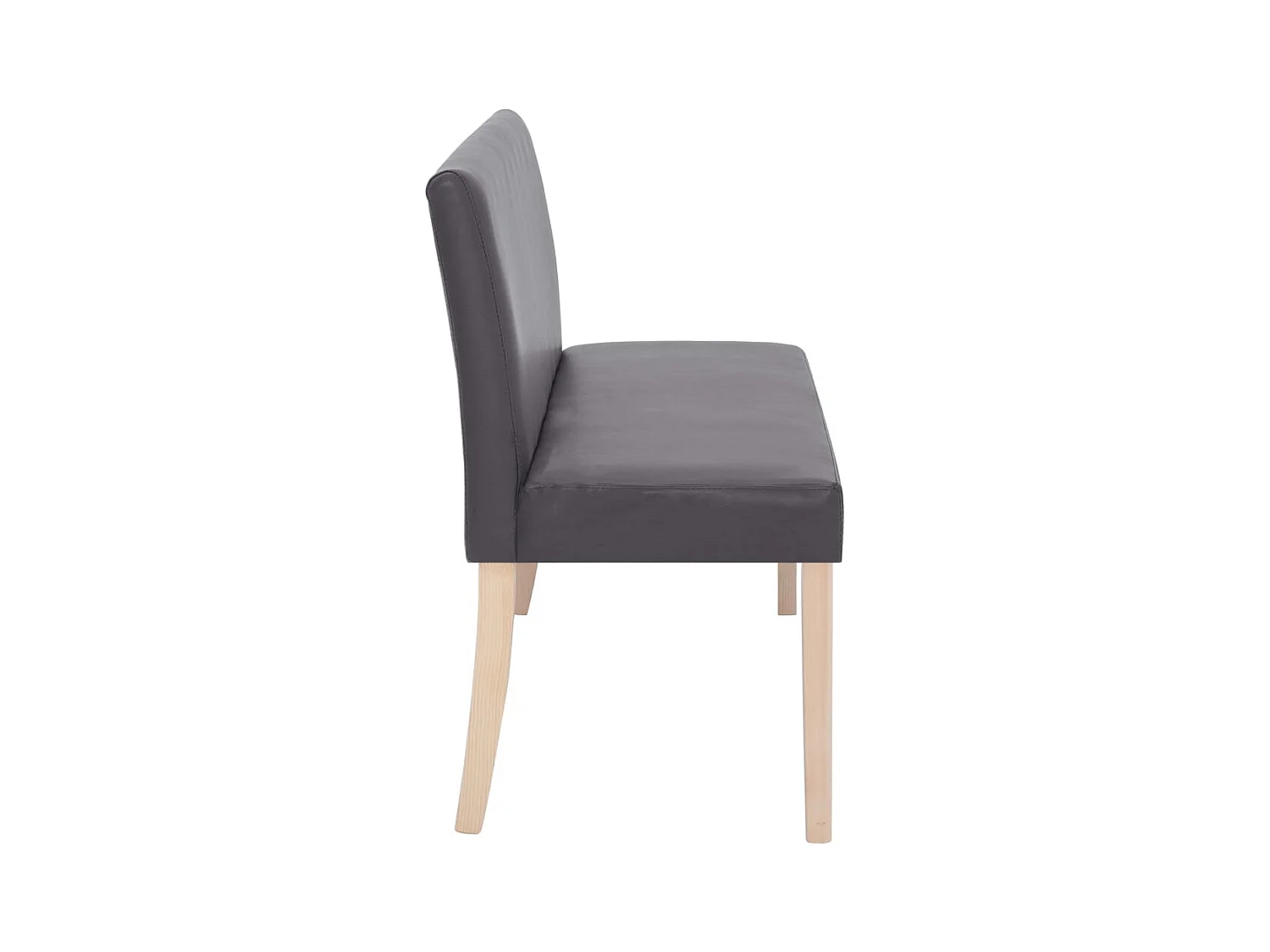 Panca 139,5 cm in similpelle grigia