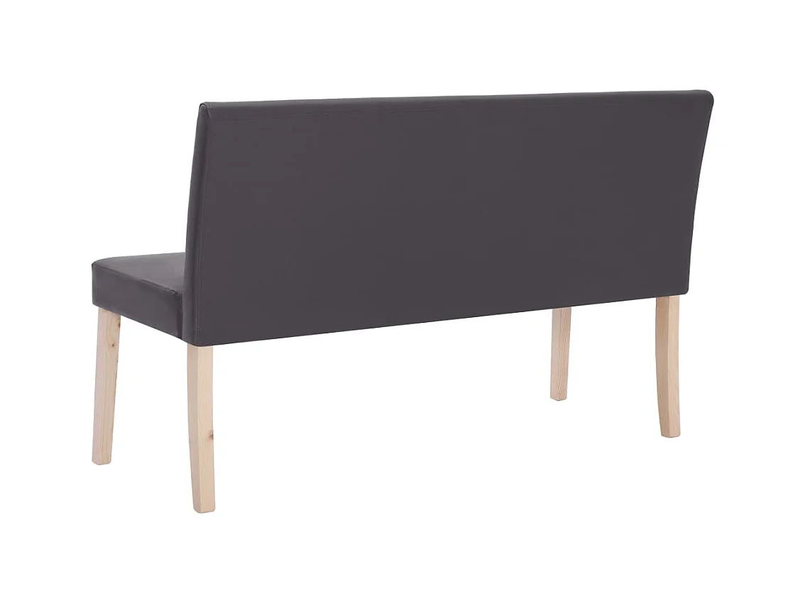 Panca 139,5 cm in similpelle grigia