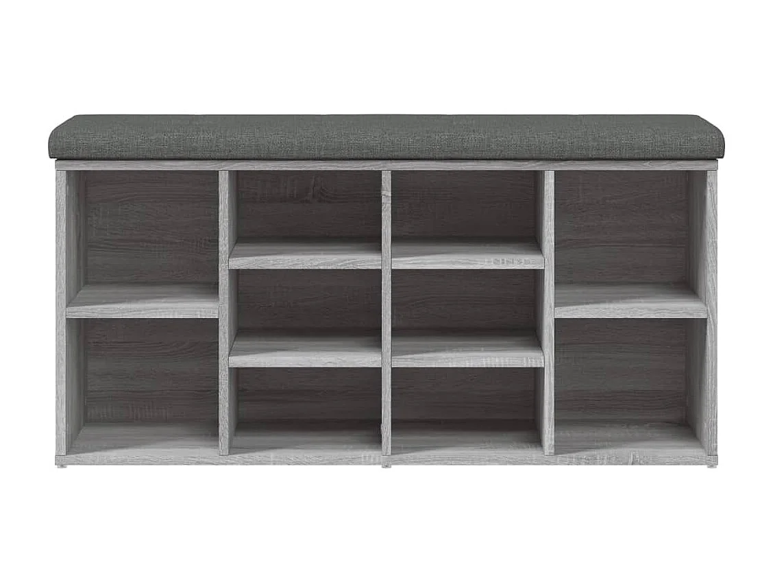 Panca portascarpe grigia Sonoma 102x32x50 cm in legno ingegnerizzato