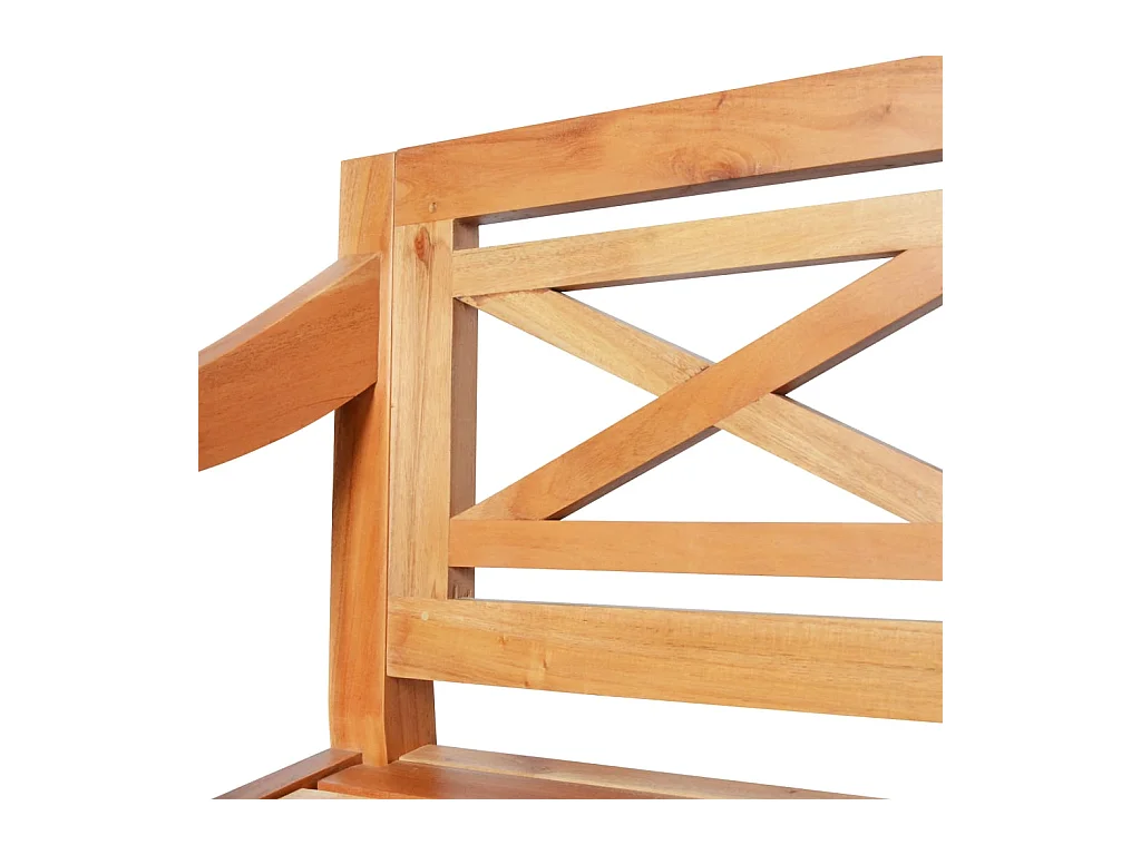 Batavia Bank 123 cm Massivholz Mahagoni Hellbraun