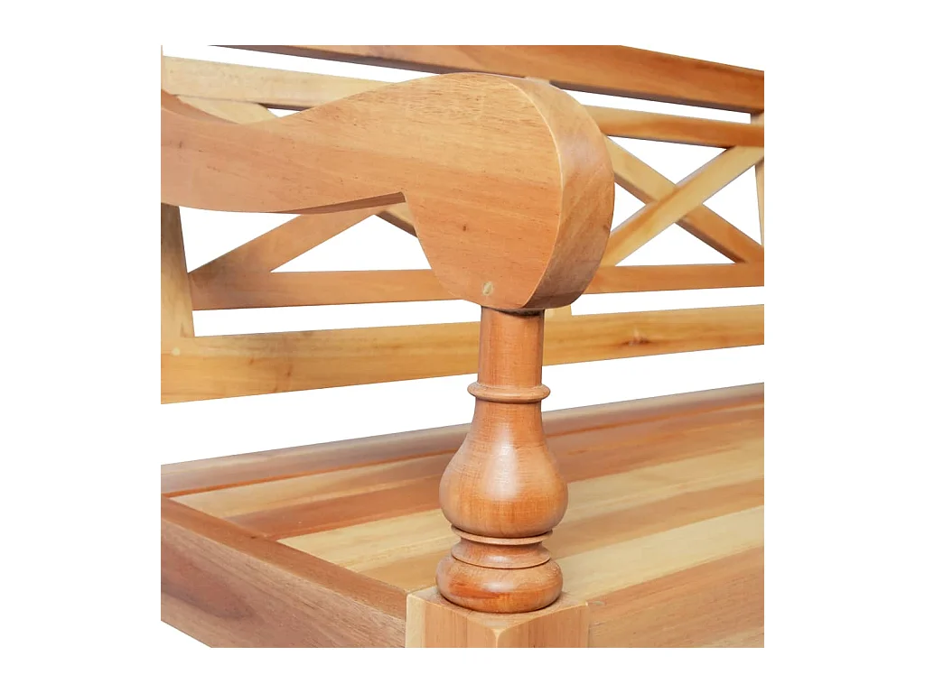 Batavia Bank 123 cm Massivholz Mahagoni Hellbraun