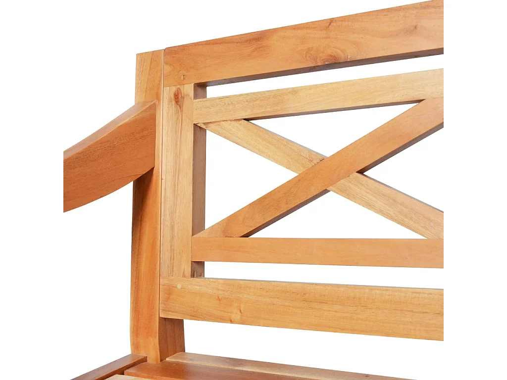 Panca Batavia 123 cm Legno massello di mogano Marrone chiaro