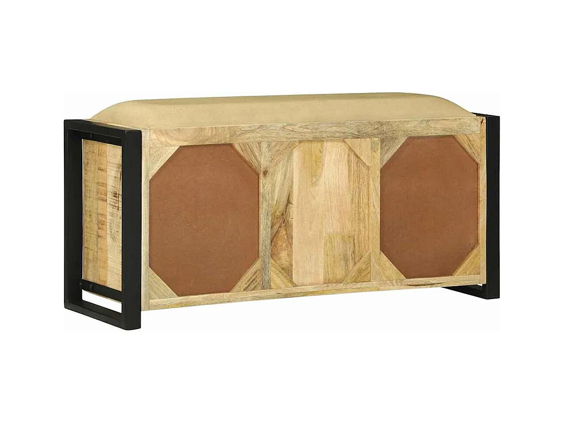 Banc de rangement Marron Bois de manguier massif