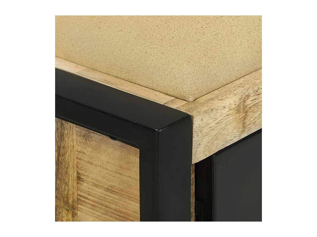 Banc de rangement Marron Bois de manguier massif