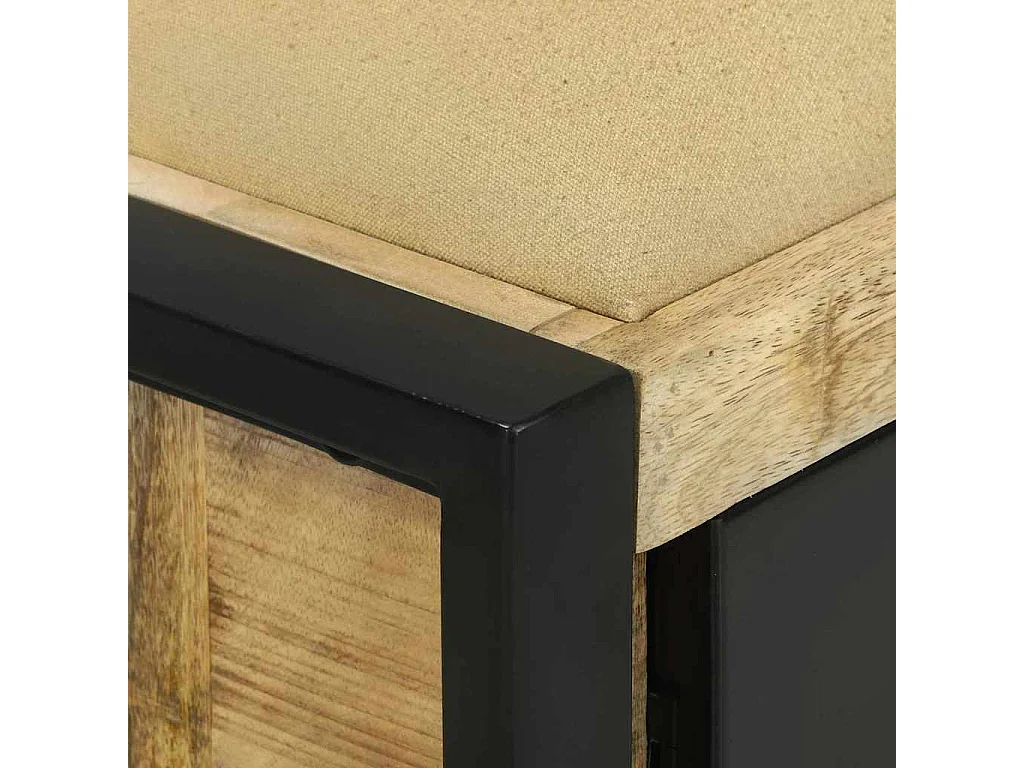 Banc de rangement Marron Bois de manguier massif