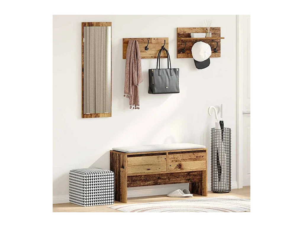 Ensemble de meubles d'entrée Bois ancien 90 x 31 x 46.5 cm