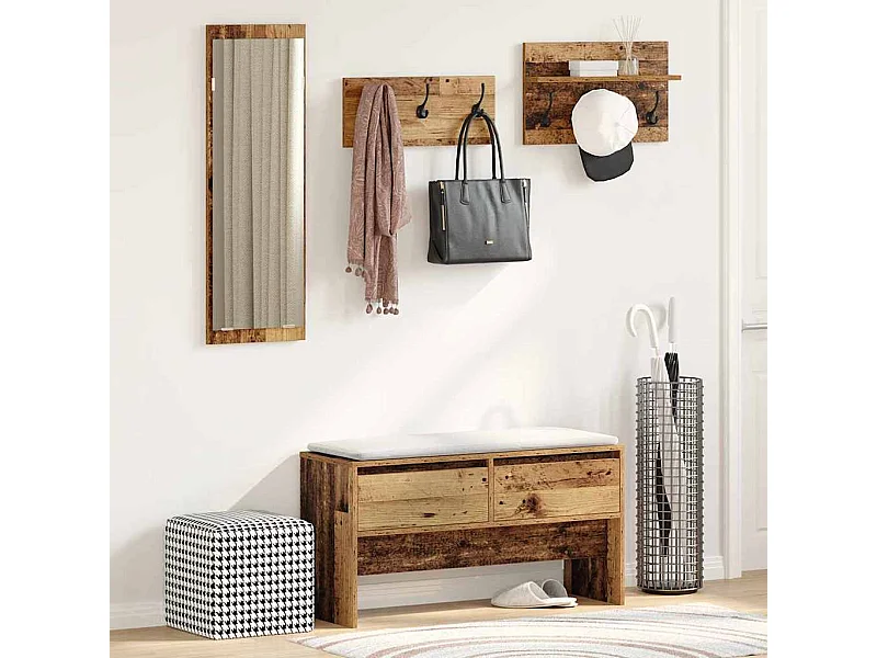 Ensemble de meubles d'entrée Bois ancien 90 x 31 x 46.5 cm
