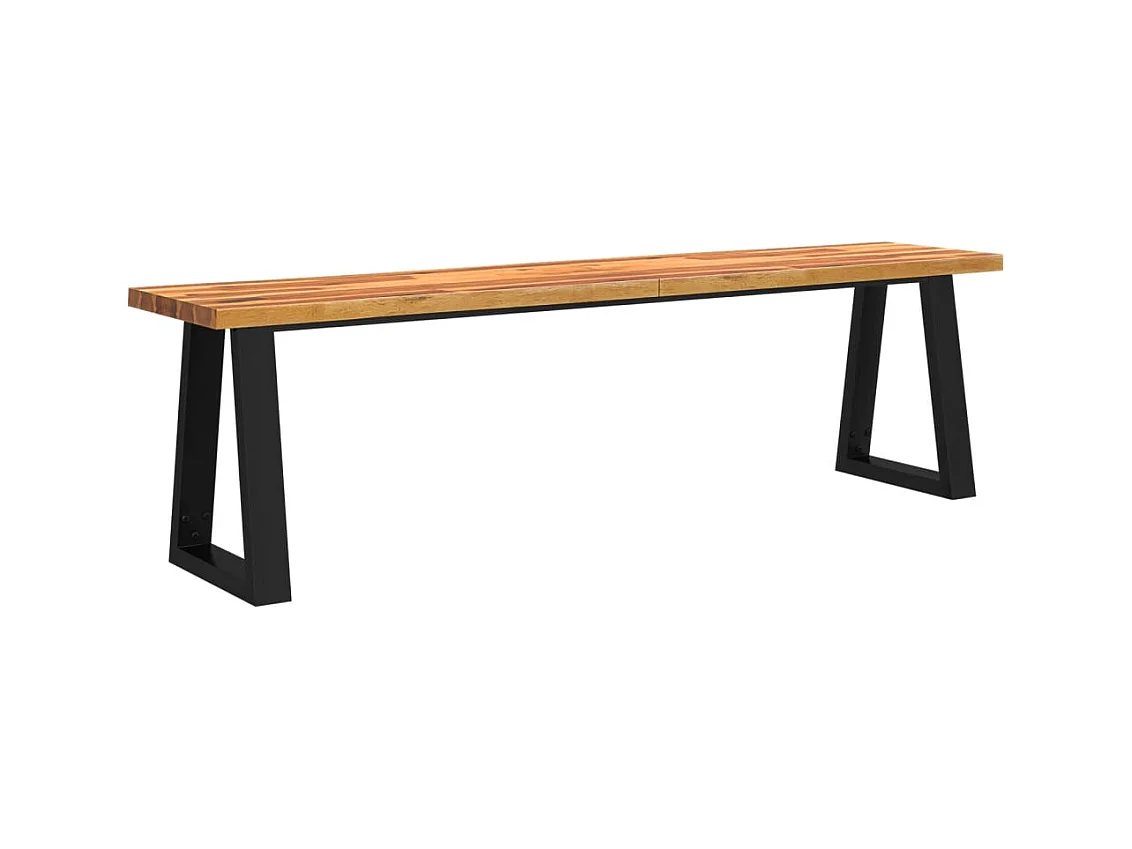 Banc avec bord vivant 160 cm bois d'acacia massif