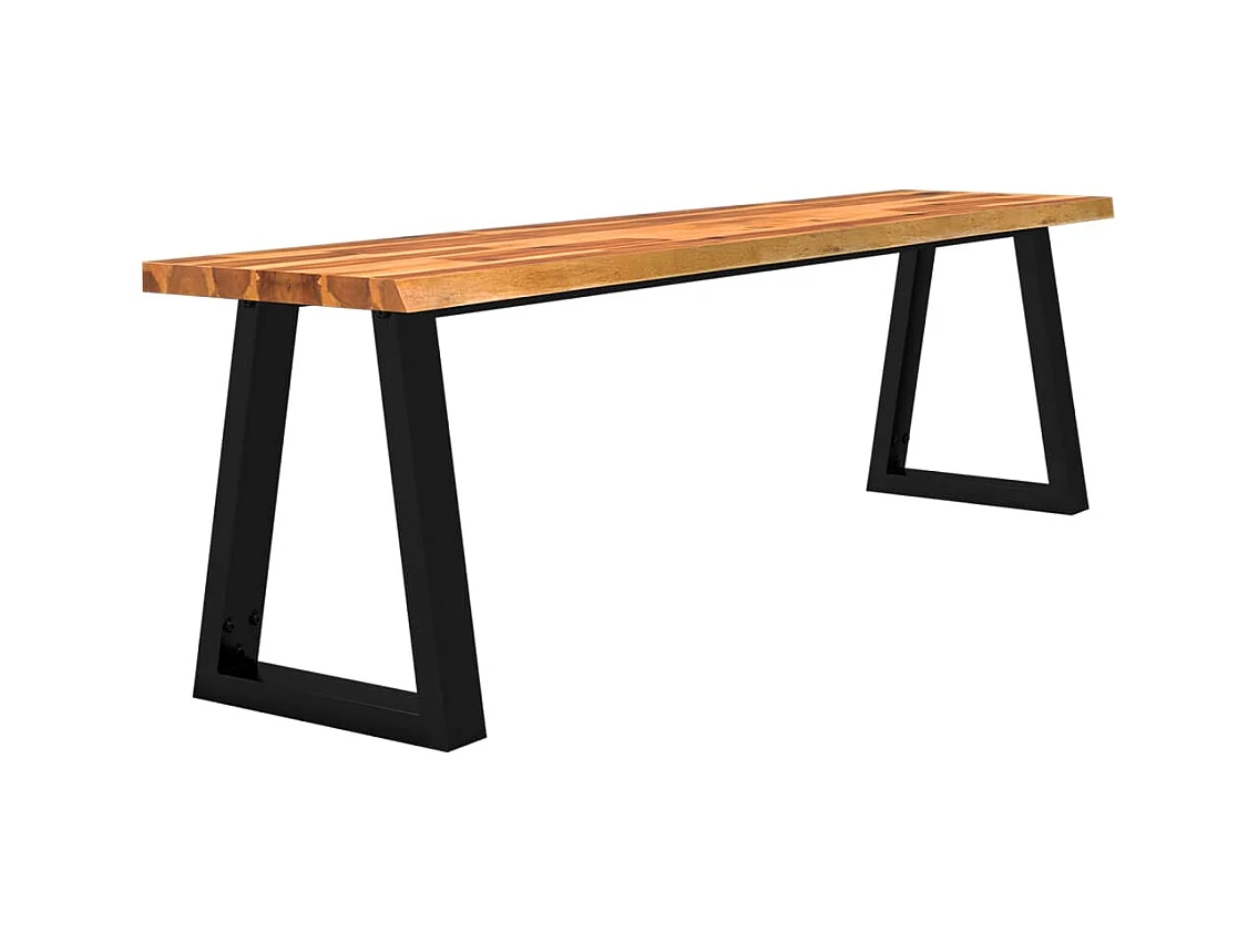 Banc avec bord vivant 160 cm bois d'acacia massif