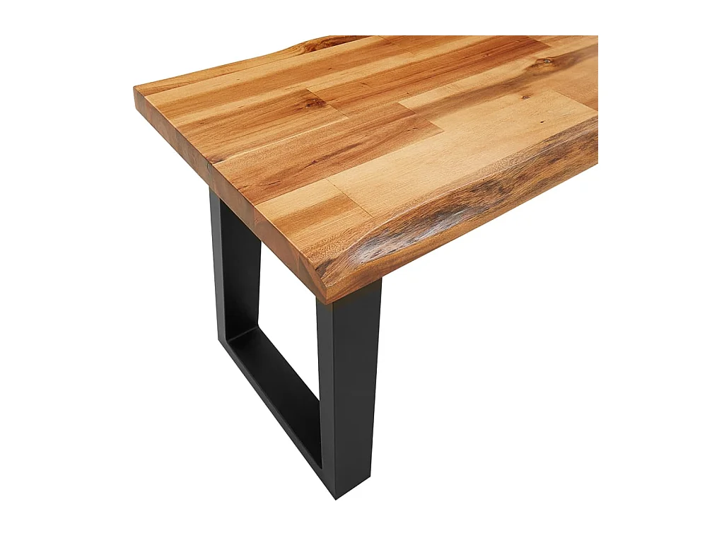 Banc avec bord vivant 160 cm bois d'acacia massif