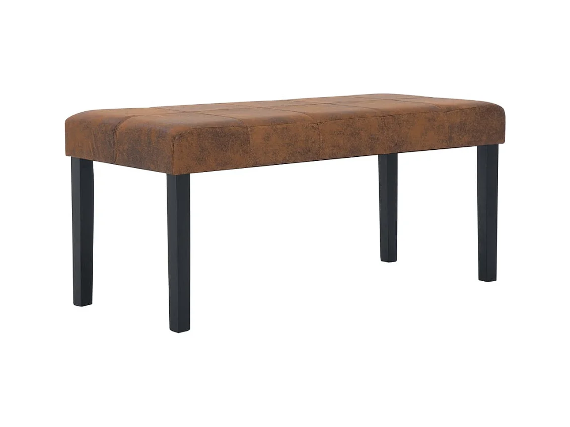 Banc 106 cm Marron Similicuir daim