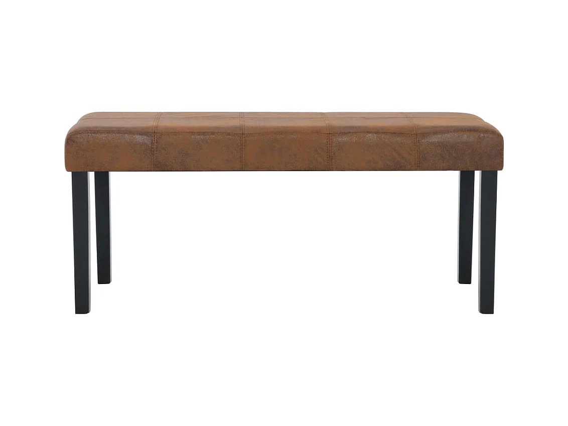 Banc 106 cm Marron Similicuir daim