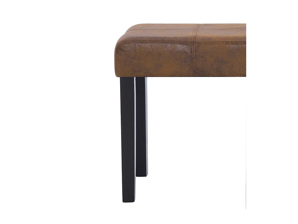 Banc 106 cm Marron Similicuir daim