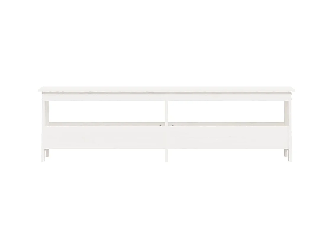 Banc d'entrée blanc 160x28x45 cm bois de pin massif