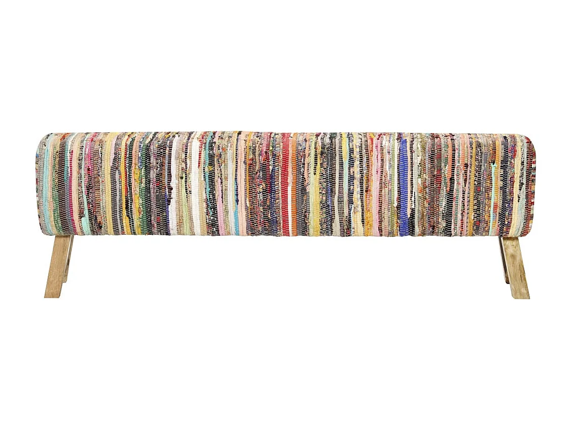 Banc 160 cm Multicolore Tissu chindi