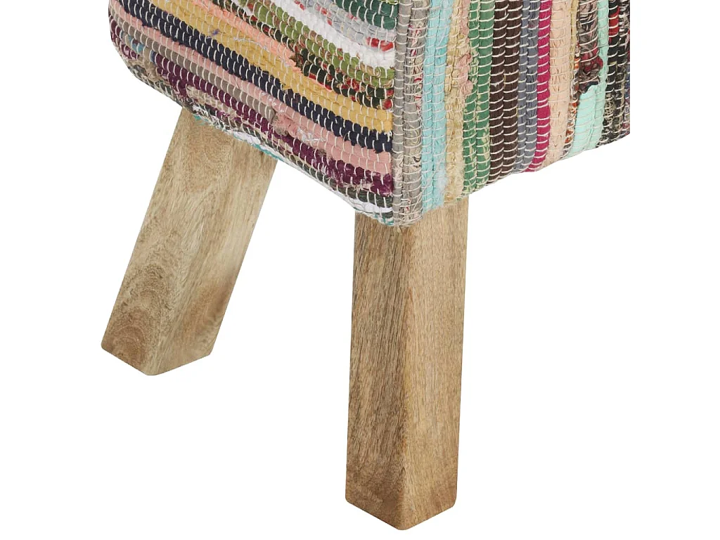 Banc 160 cm Multicolore Tissu chindi