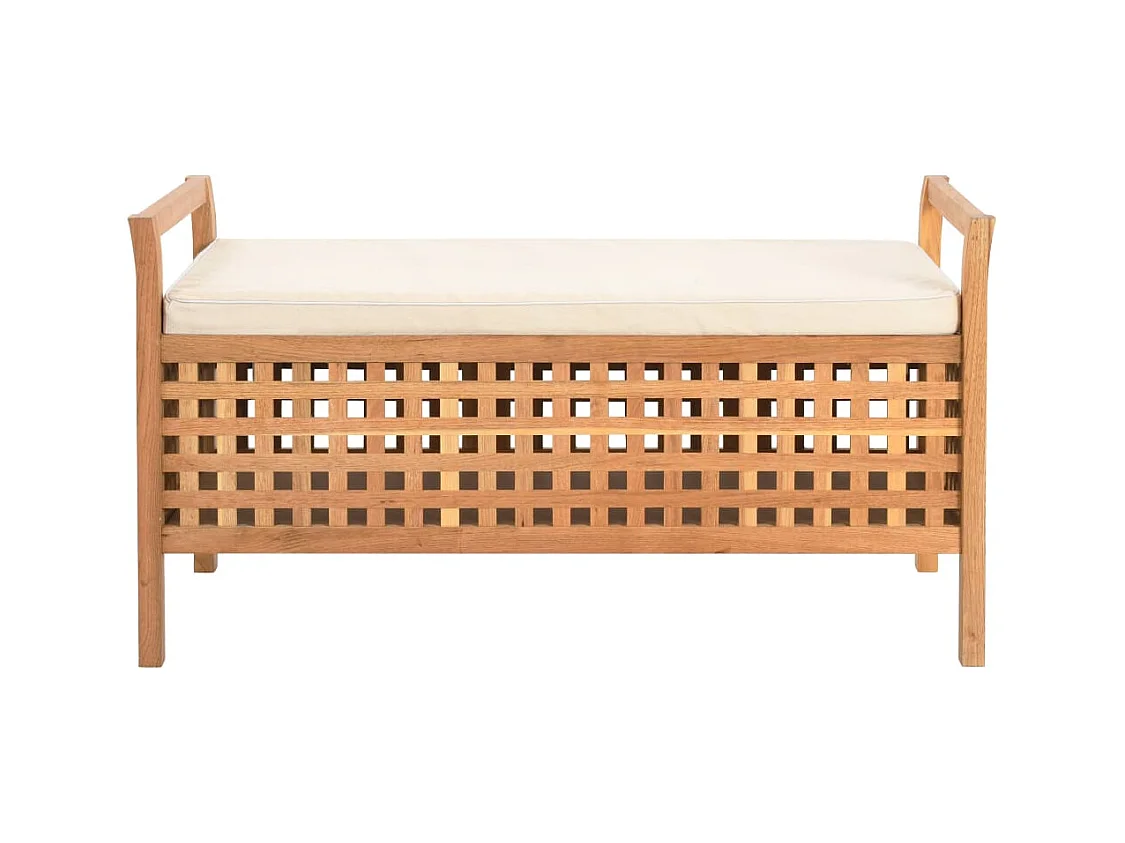 Opbergbank 93x49x49 cm Massief notenhout