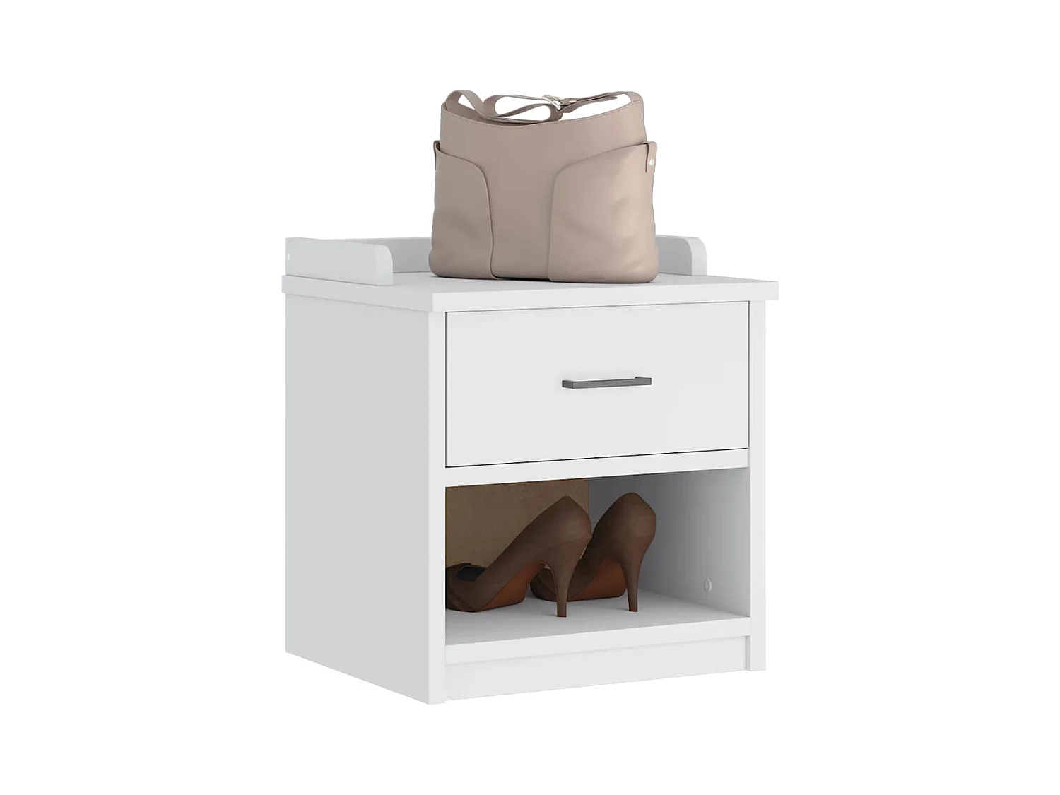 Banc de couloir SANDNES blanc 45x40x50 cm bois de pin massif