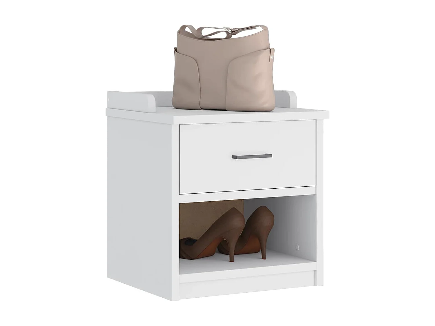 Banc de couloir SANDNES blanc 45x40x50 cm bois de pin massif