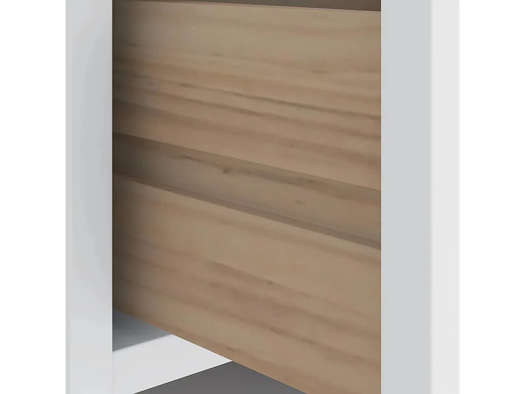 Banc de couloir SANDNES blanc 45x40x50 cm bois de pin massif