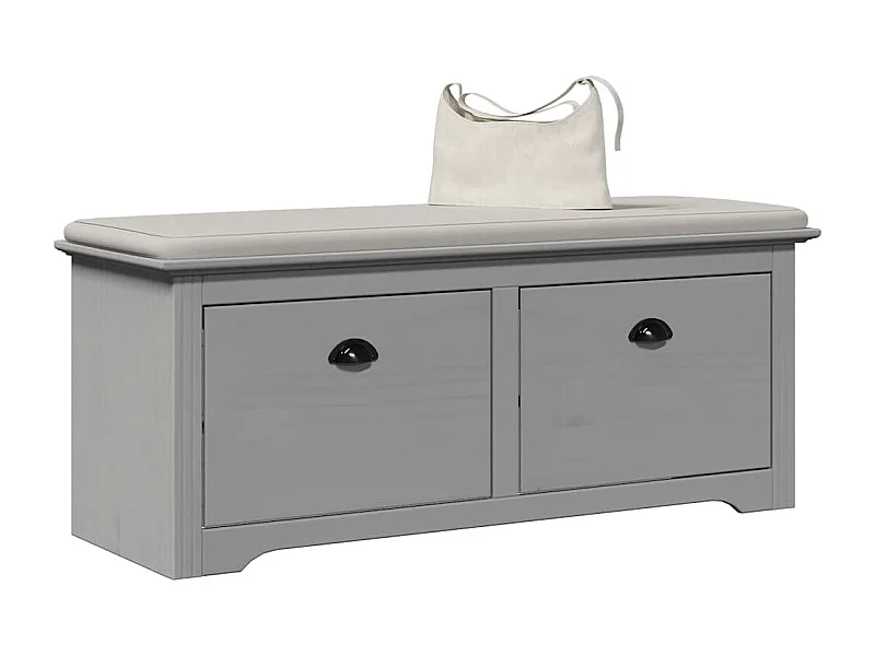 Banc de couloir BODO gris 114x40x45 cm