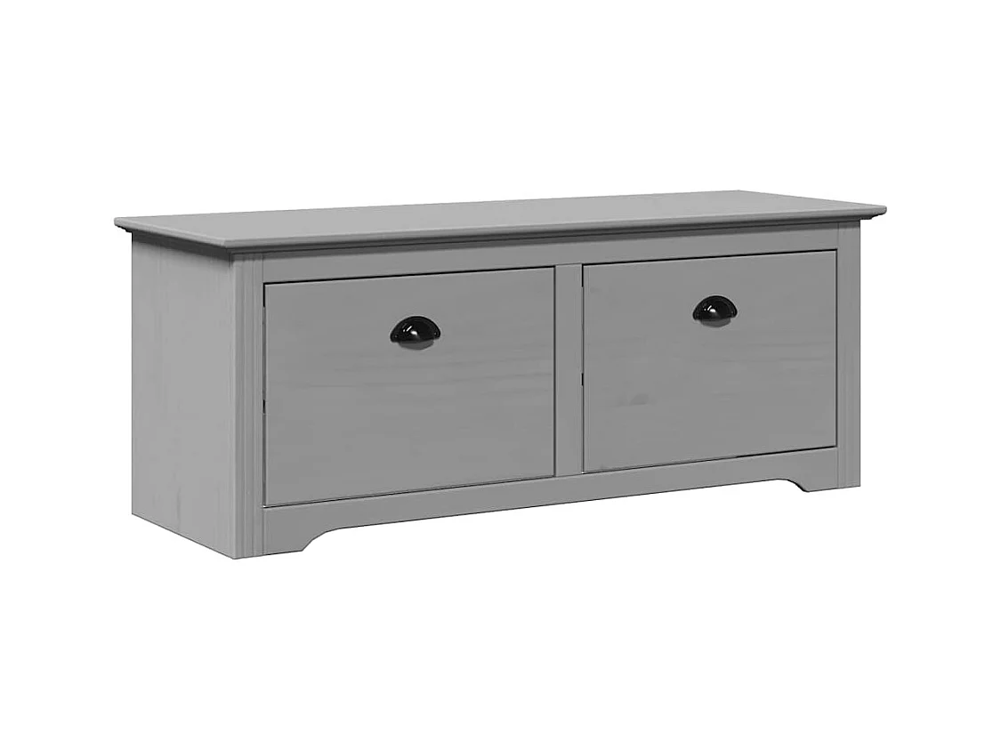 Panca da ingresso grigia BODO 114x40x45 cm
