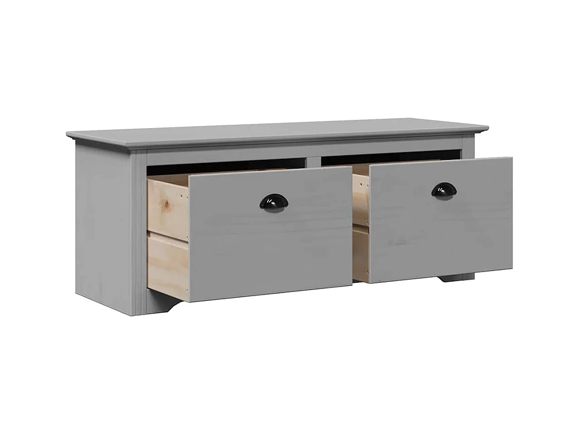 Panca da ingresso grigia BODO 114x40x45 cm