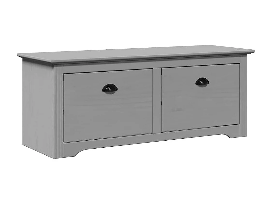Panca da ingresso grigia BODO 114x40x45 cm
