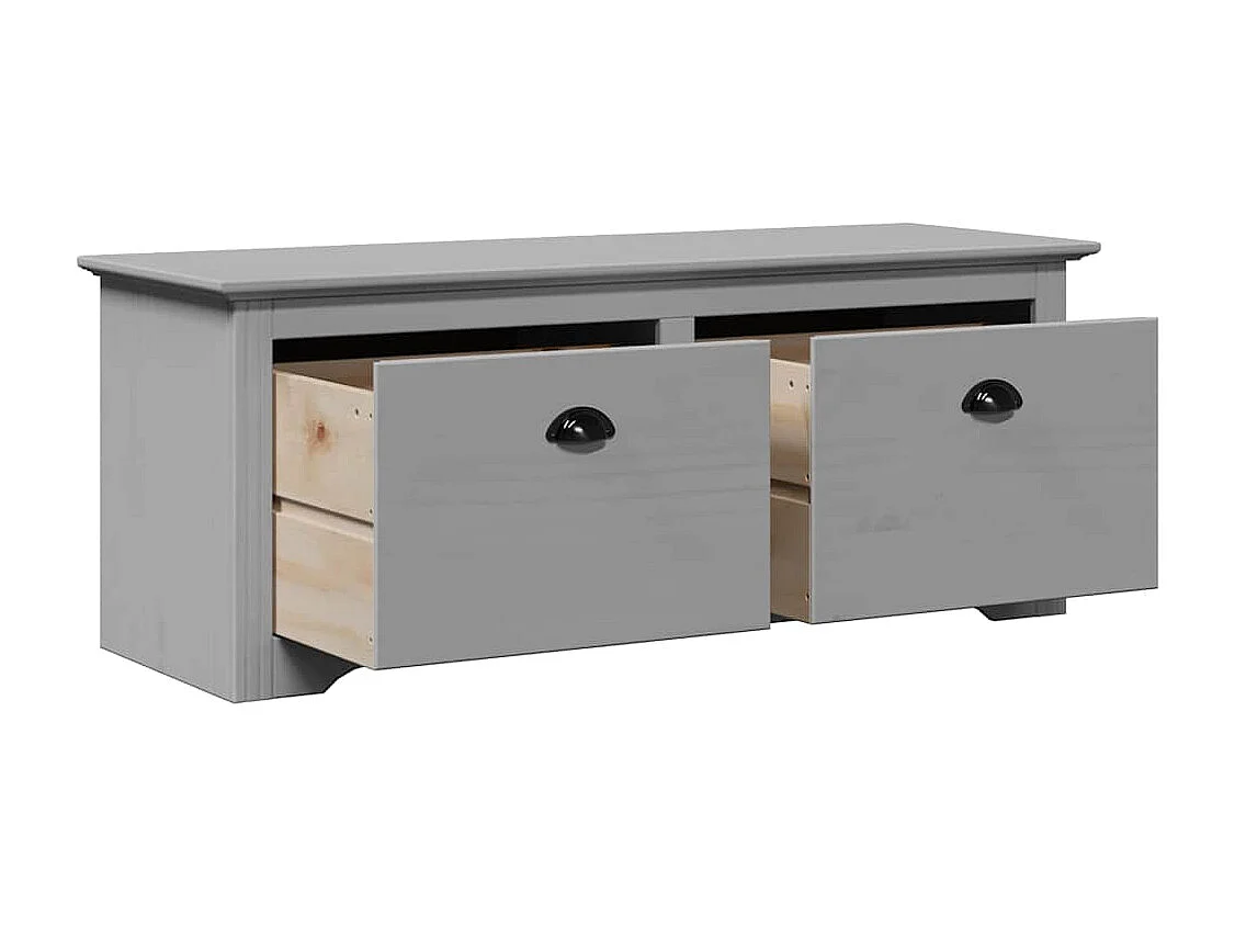 Panca da ingresso grigia BODO 114x40x45 cm