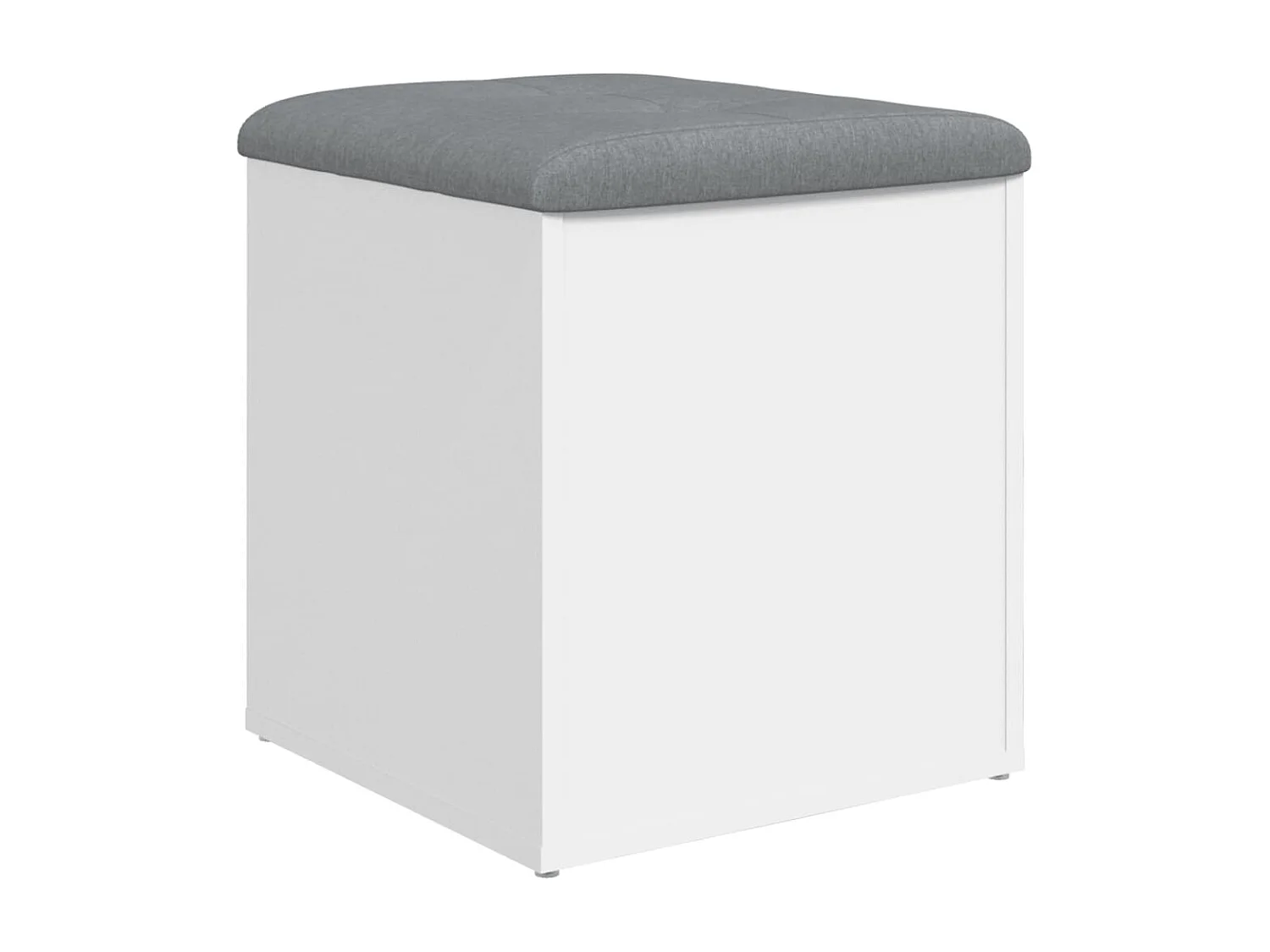 Panca contenitore bianca 42x42x45 cm in legno ingegnerizzato