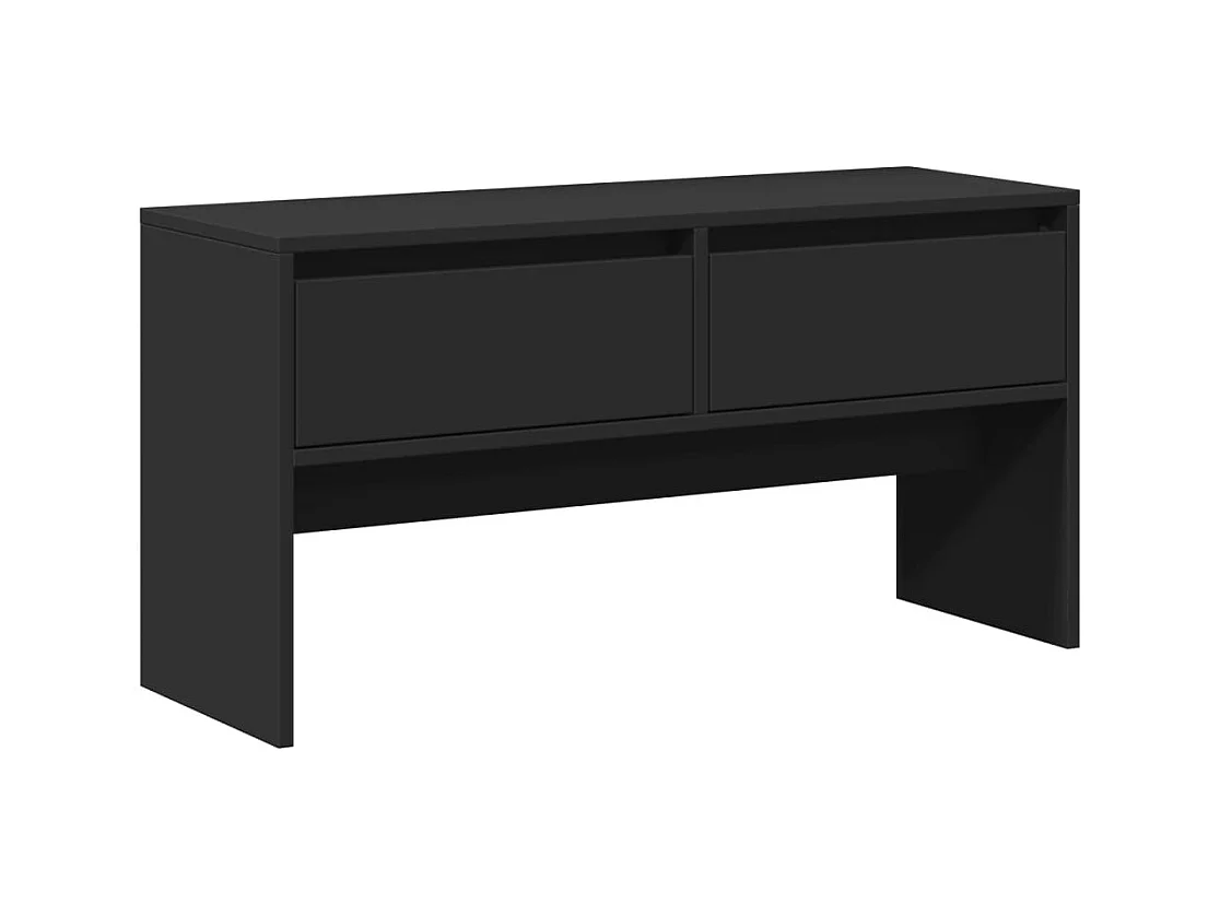 Set di mobili da ingresso in legno ingegnerizzato nero da 4 pezzi