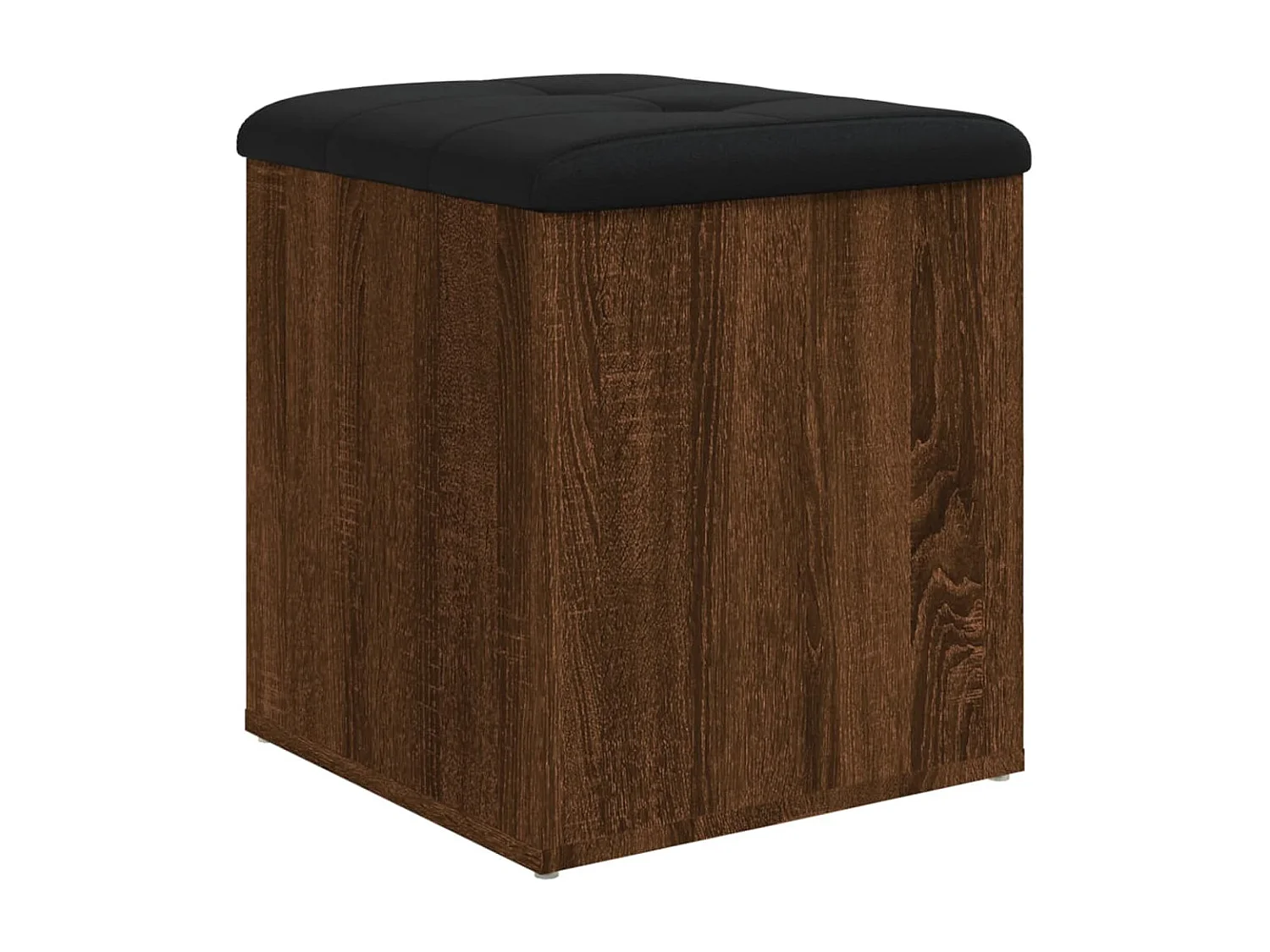 Panca contenitore in rovere marrone 42x42x45 cm in legno ingegnerizzato