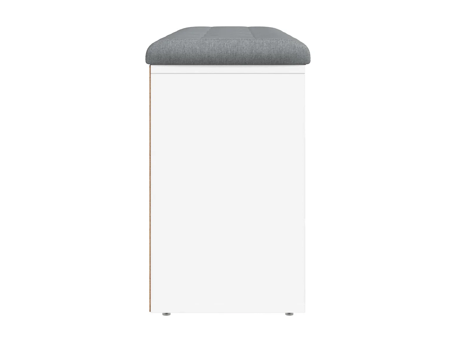 Panca portascarpe bianca 102x32x50 cm in legno ingegnerizzato