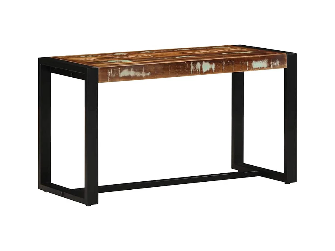 Panca multicolore 80x35x45 cm in legno massello di recupero