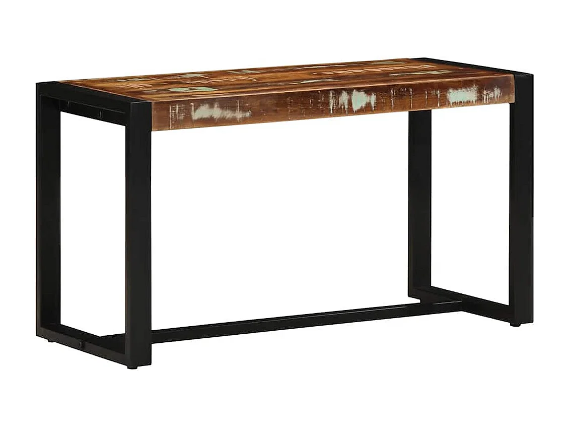 Mehrfarbige Bank 80x35x45 cm aus massivem Altholz