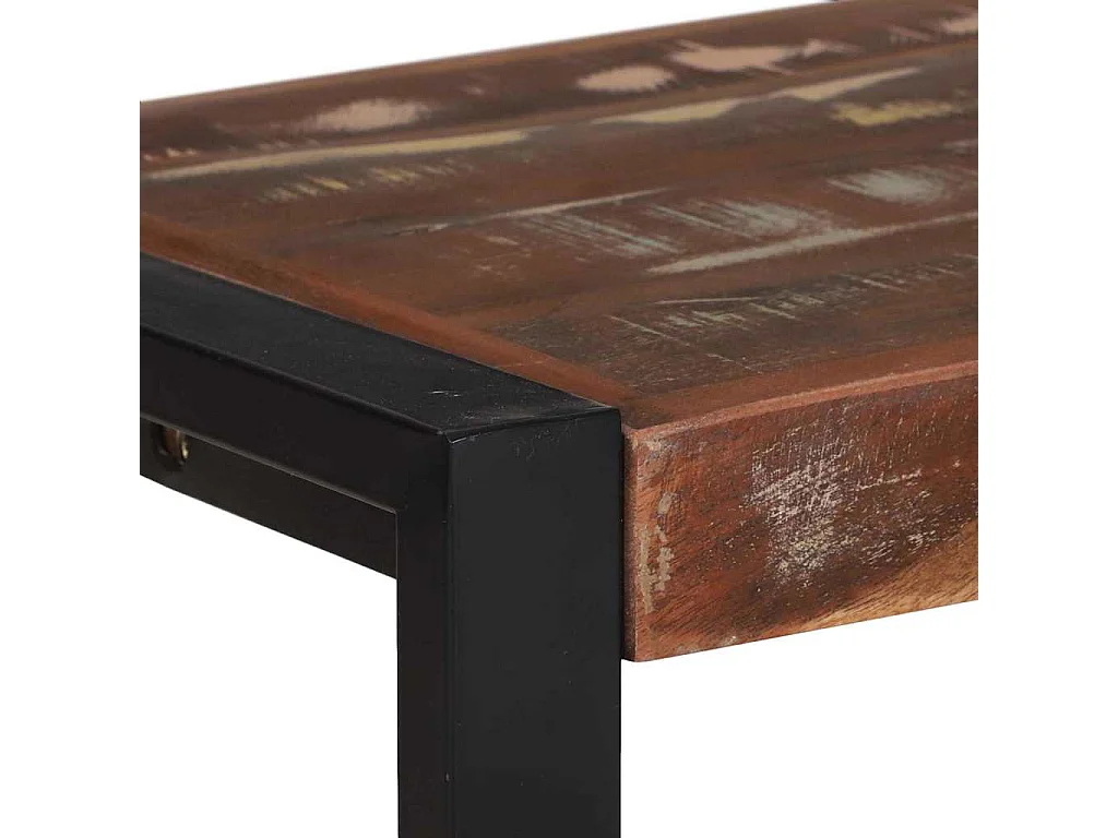 Banc Multicolore 100 x 35 x 45 cm Bois massif de récupération