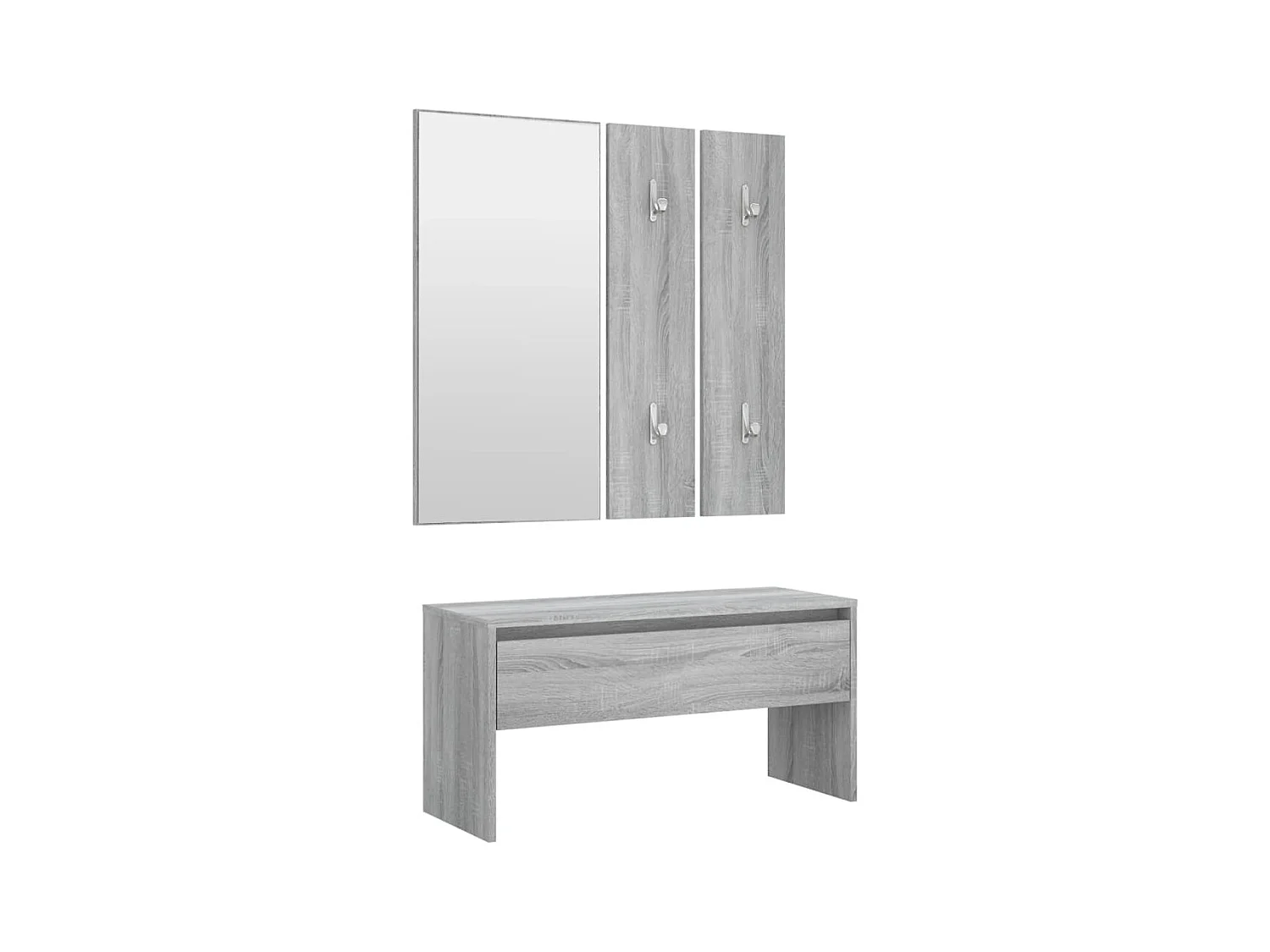 Flurmöbel-Set Sonoma Grau, Holzwerkstoff