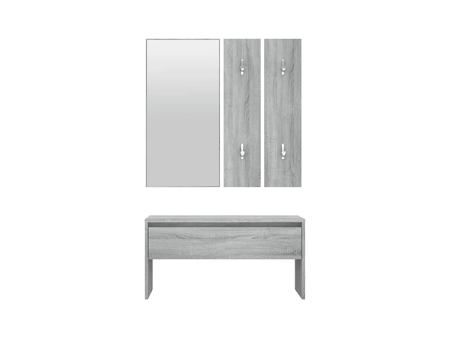 Flurmöbel-Set Sonoma Grau, Holzwerkstoff