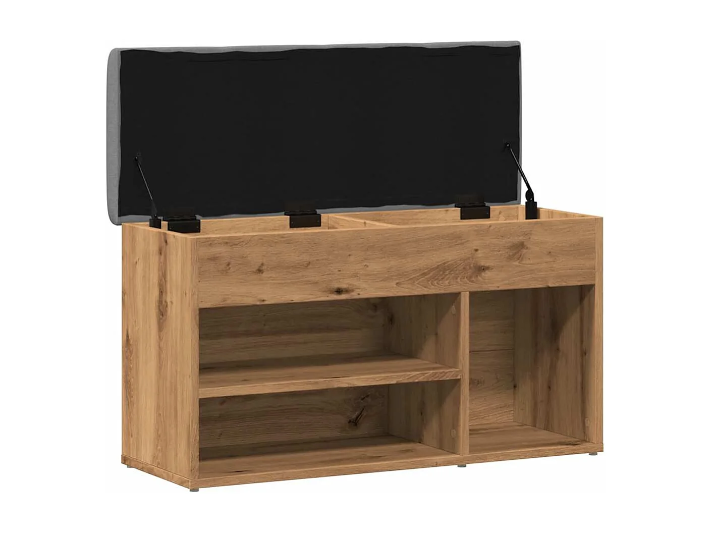 Banc à chaussures chêne artisanal 82x32x45,5 cm bois ingénierie