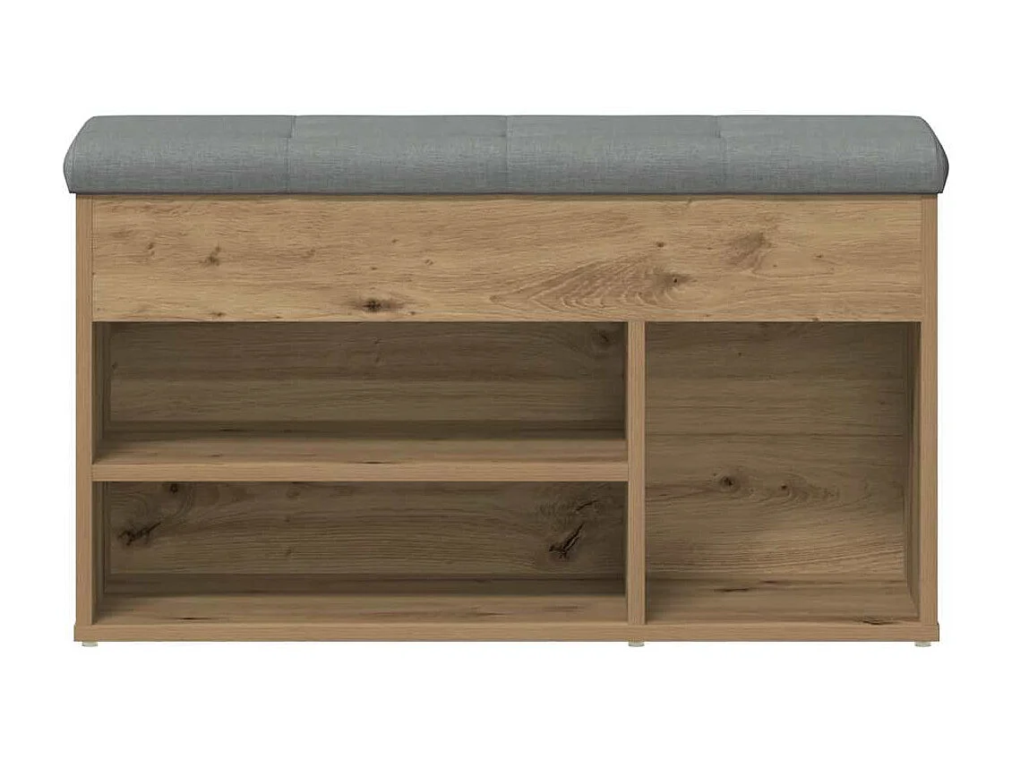 Banc à chaussures chêne artisanal 82x32x45,5 cm bois ingénierie