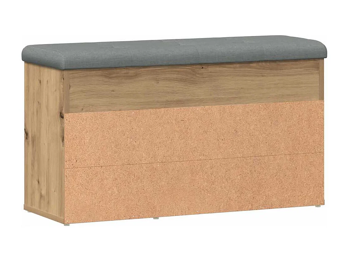 Banc à chaussures chêne artisanal 82x32x45,5 cm bois ingénierie