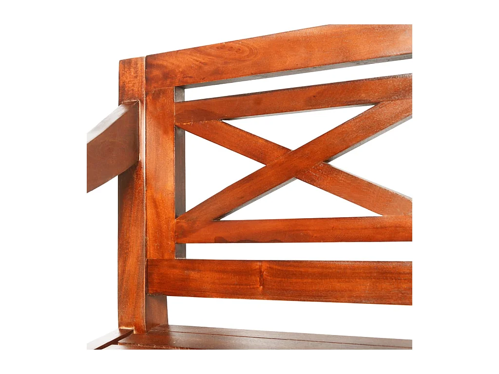 Panca Batavia 98 cm in legno massello di mogano marrone scuro