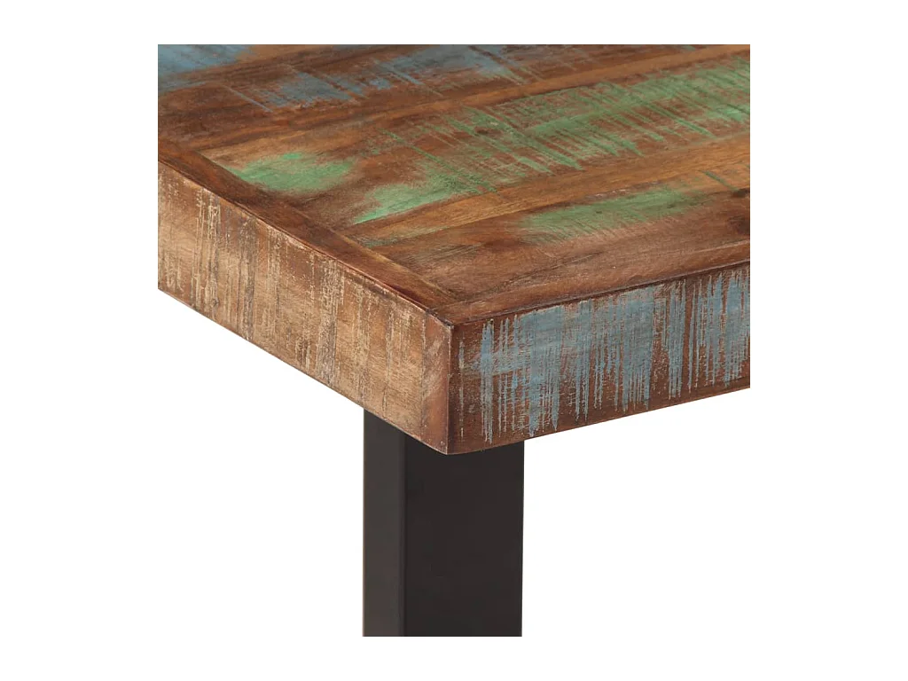 160 cm bank gemaakt van massief gerecycled hout en staal