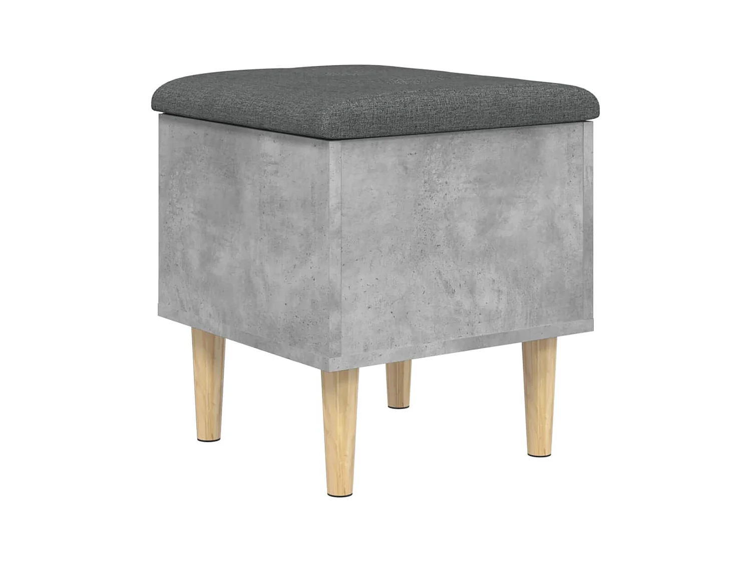 Betongraue Aufbewahrungsbank 42x42x46 cm Holzwerkstoff